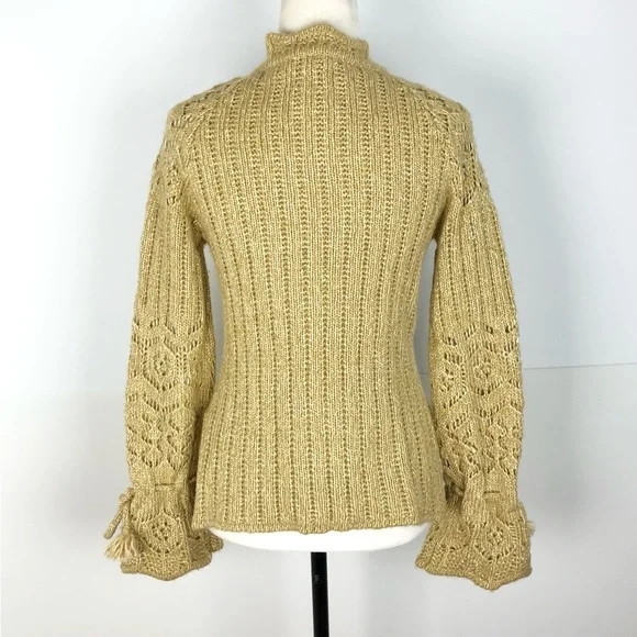 Kenzie golden crochet sweater - Picture 5 of 7